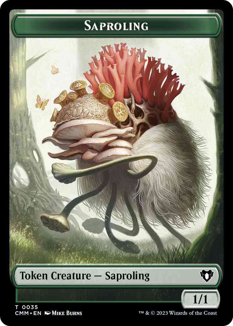 Saproling Token (35) // Stoneforged Blade Token (46) [Commander Masters: Tokens] [Non-Foil]