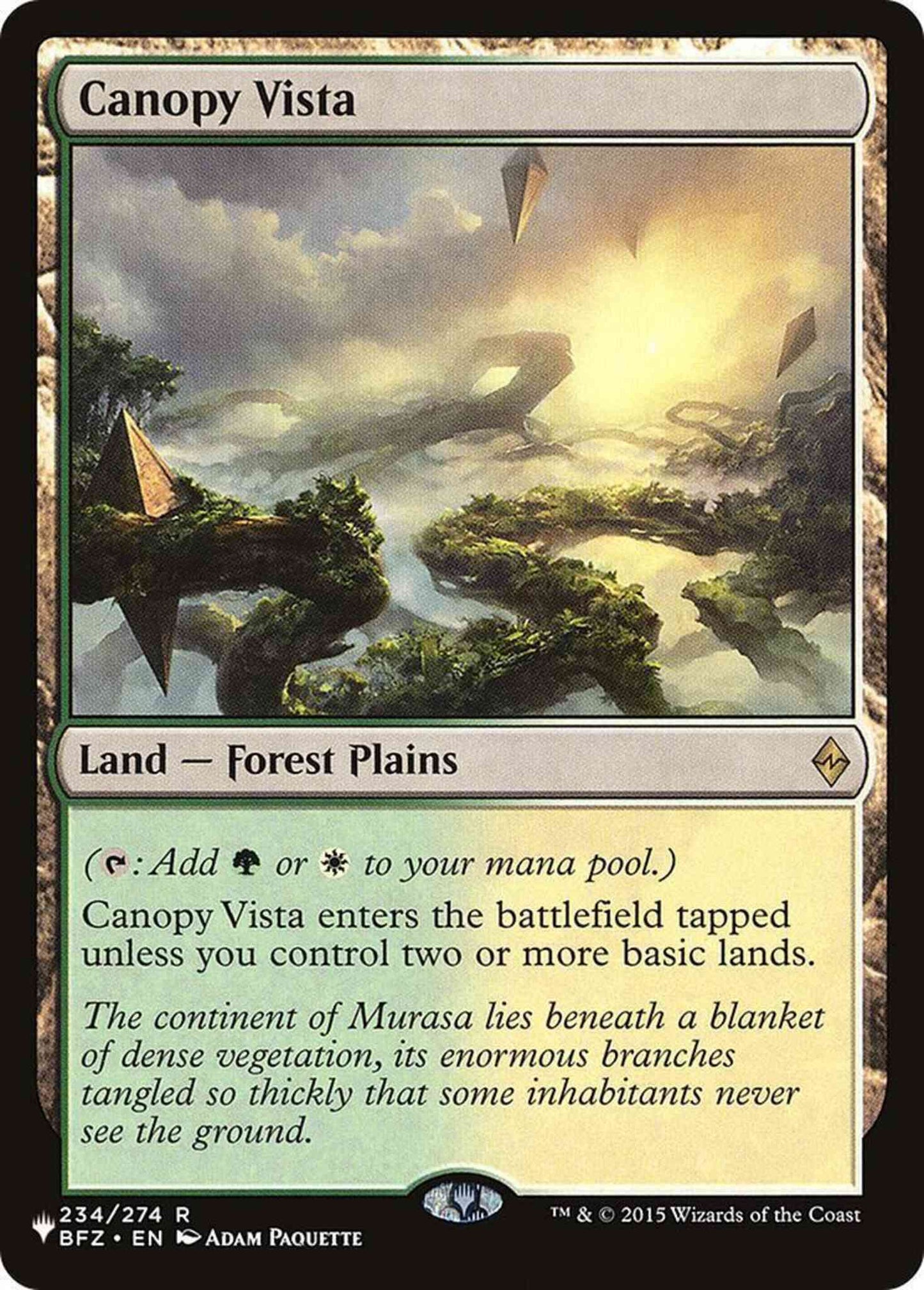 Canopy Vista [BFZ-234] [The List] [Non-Foil]
