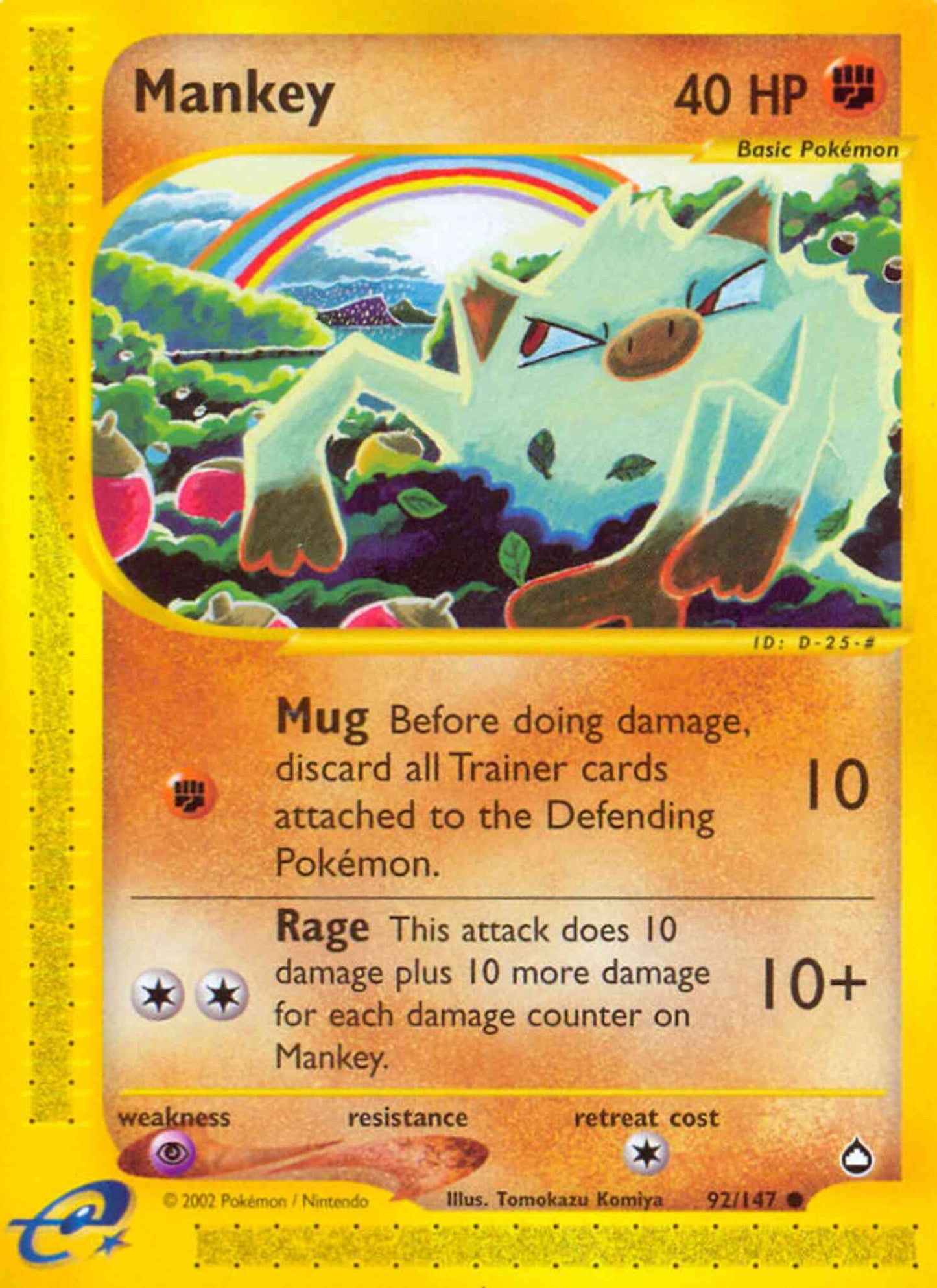 Mankey - 92/147 - Common [ecard2-92] [Non-Holo]