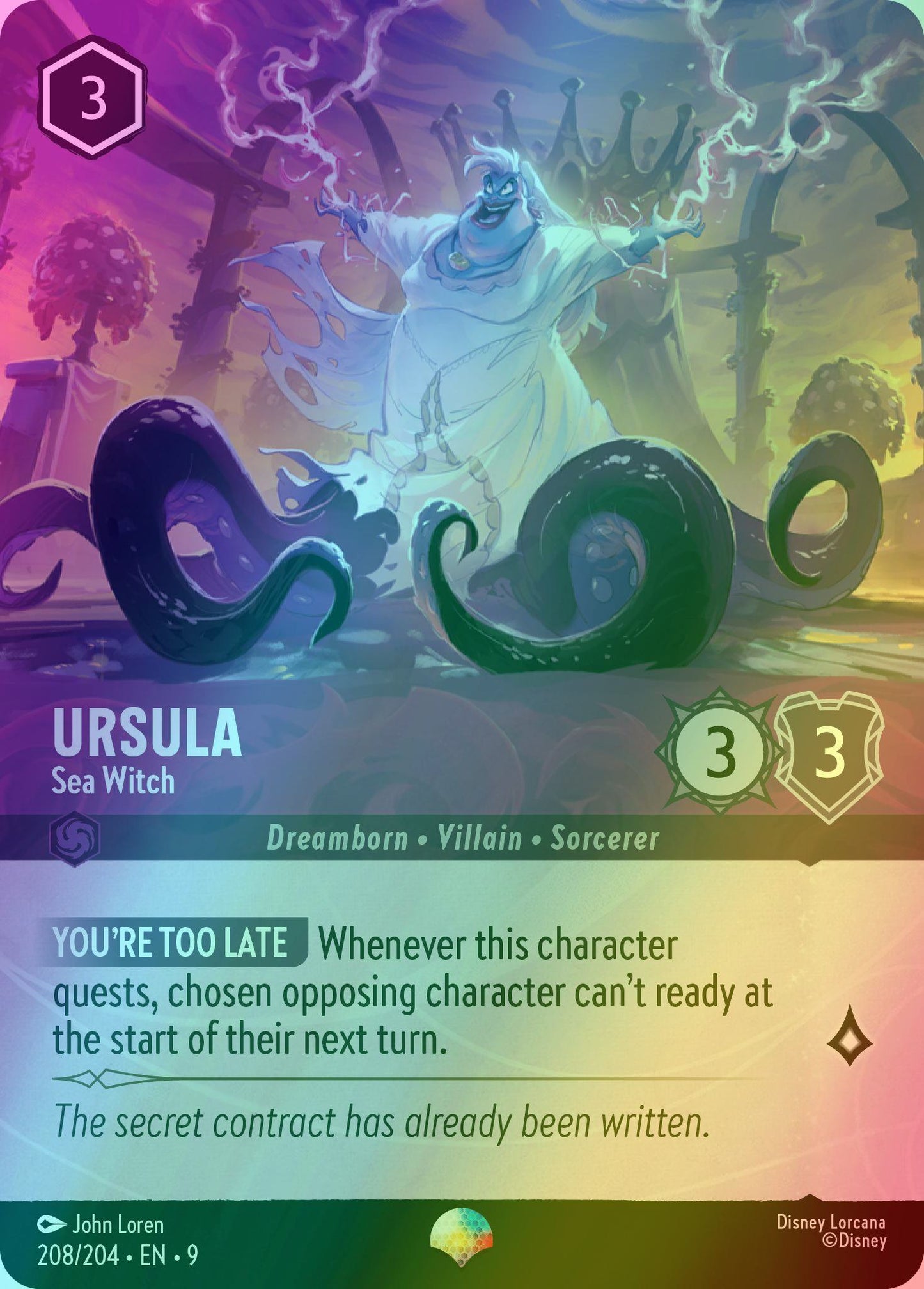 Ursula - Sea Witch (Epic) - 208/204 [Fabled] [Holofoil]