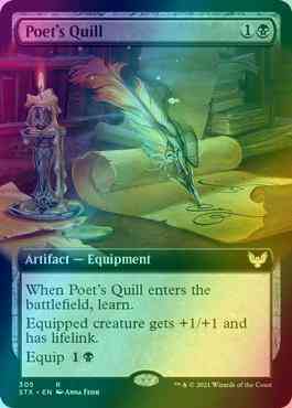 Poet's Quill [305] [Extended Art] [Strixhaven: School of Mages] [Foil]