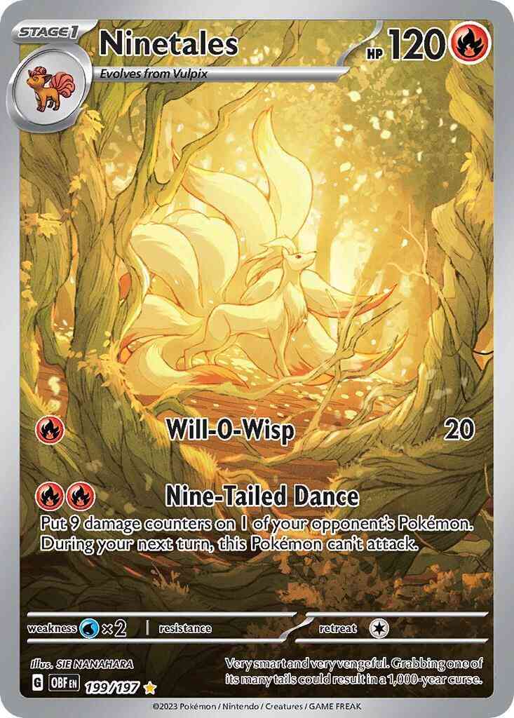 Ninetales - 199/197 - Illustration Rare [sv03-199] [Ultra]