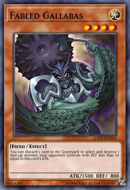 Fabled Gallabas - DT02-EN063 - Duel Terminal Rare Parallel Rare - Duel Terminal