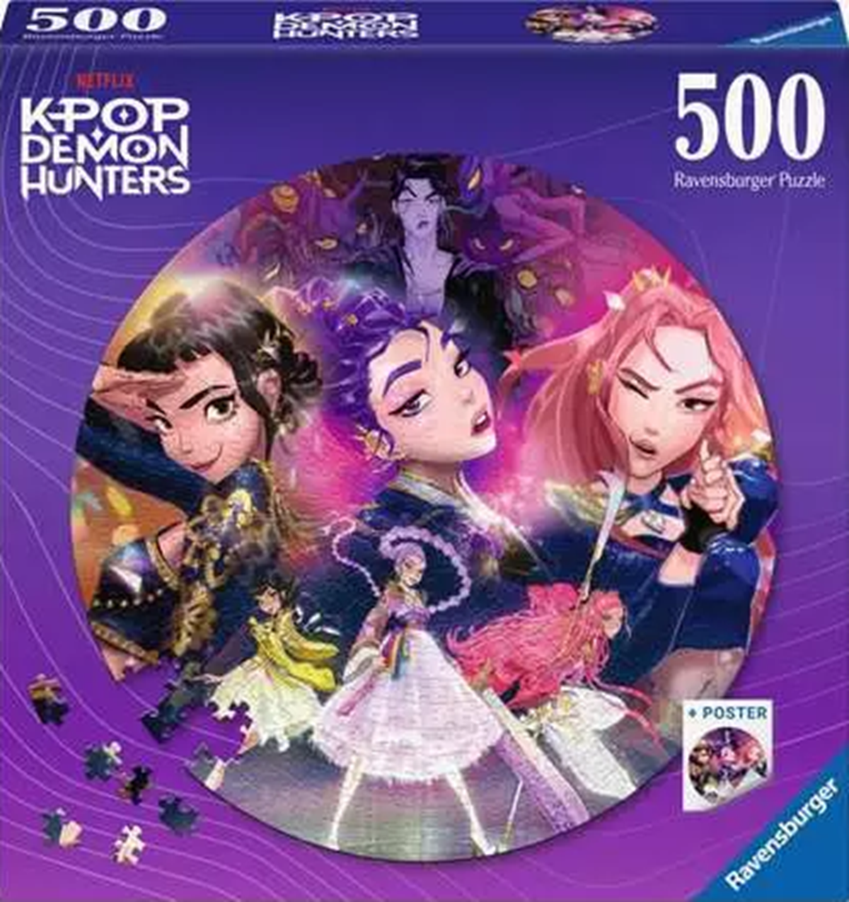 Puzzle - 500 pcs - Ravensburger' Round Puzzle - KPOP Demon Hunters