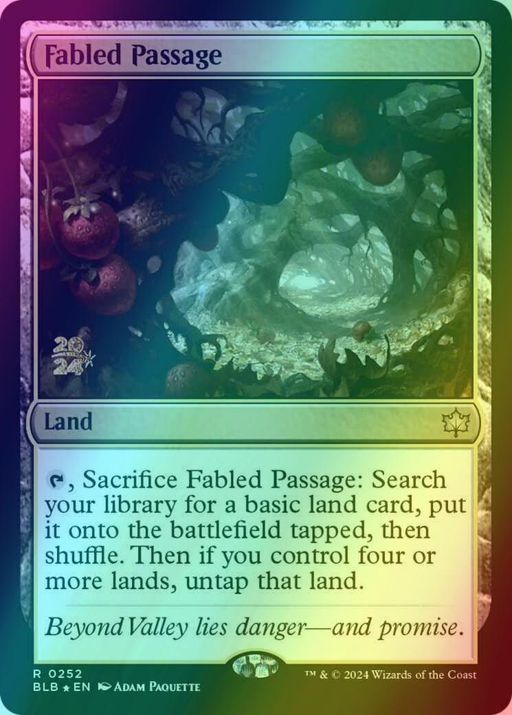 Fabled Passage [252s] [Prerelease] [Bloomburrow: Promos] [Foil]
