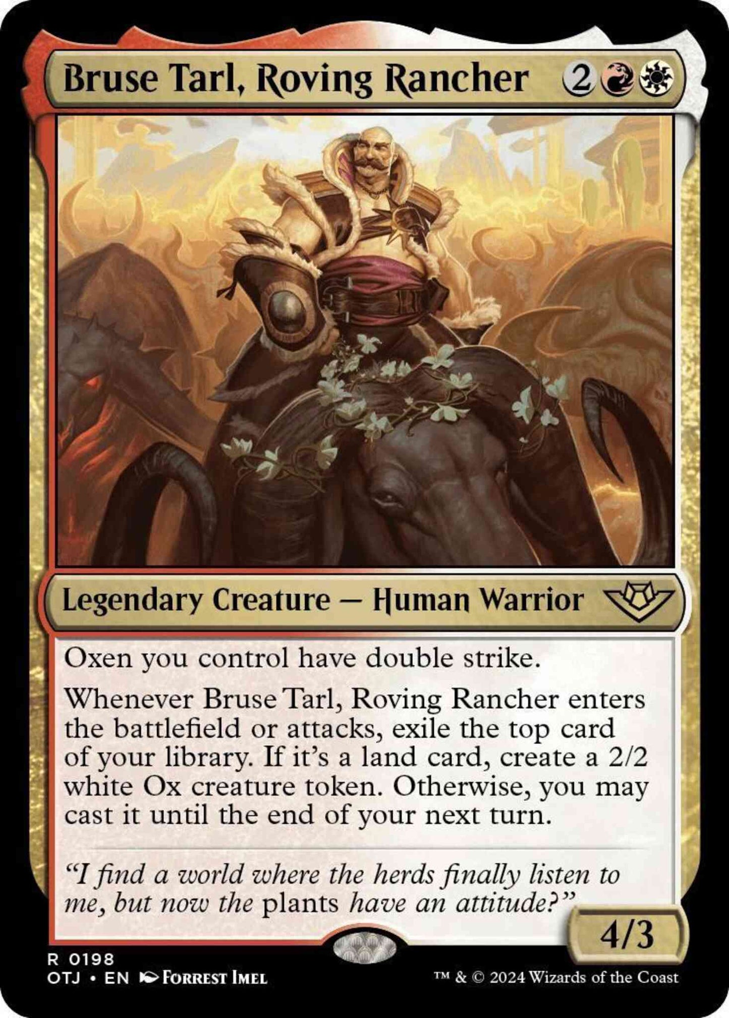 Bruse Tarl, Roving Rancher [198] [Outlaws of Thunder Junction] [Non-Foil]