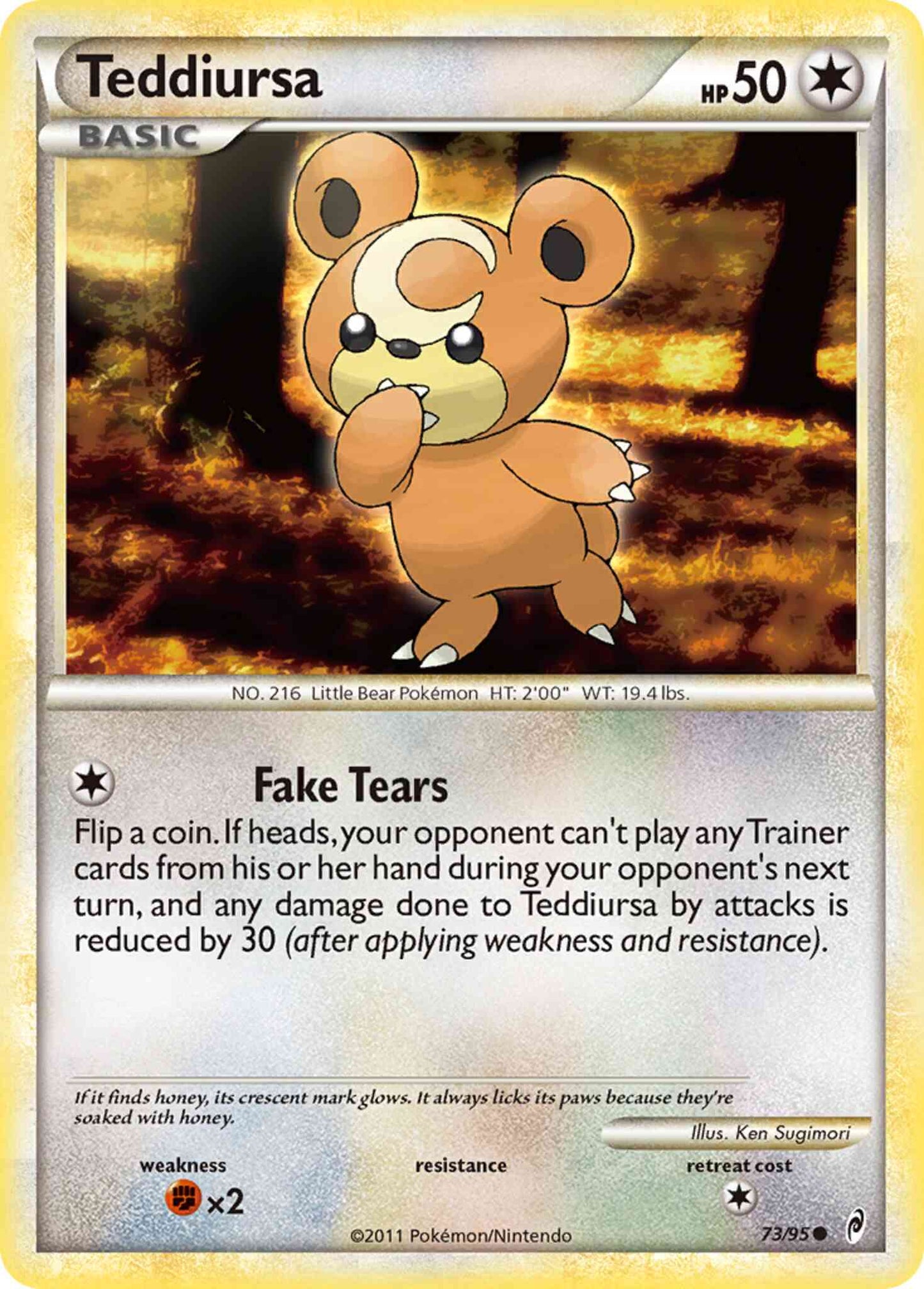 Teddiursa - 73/95 - Common [col1-73] [Reverse Holo]