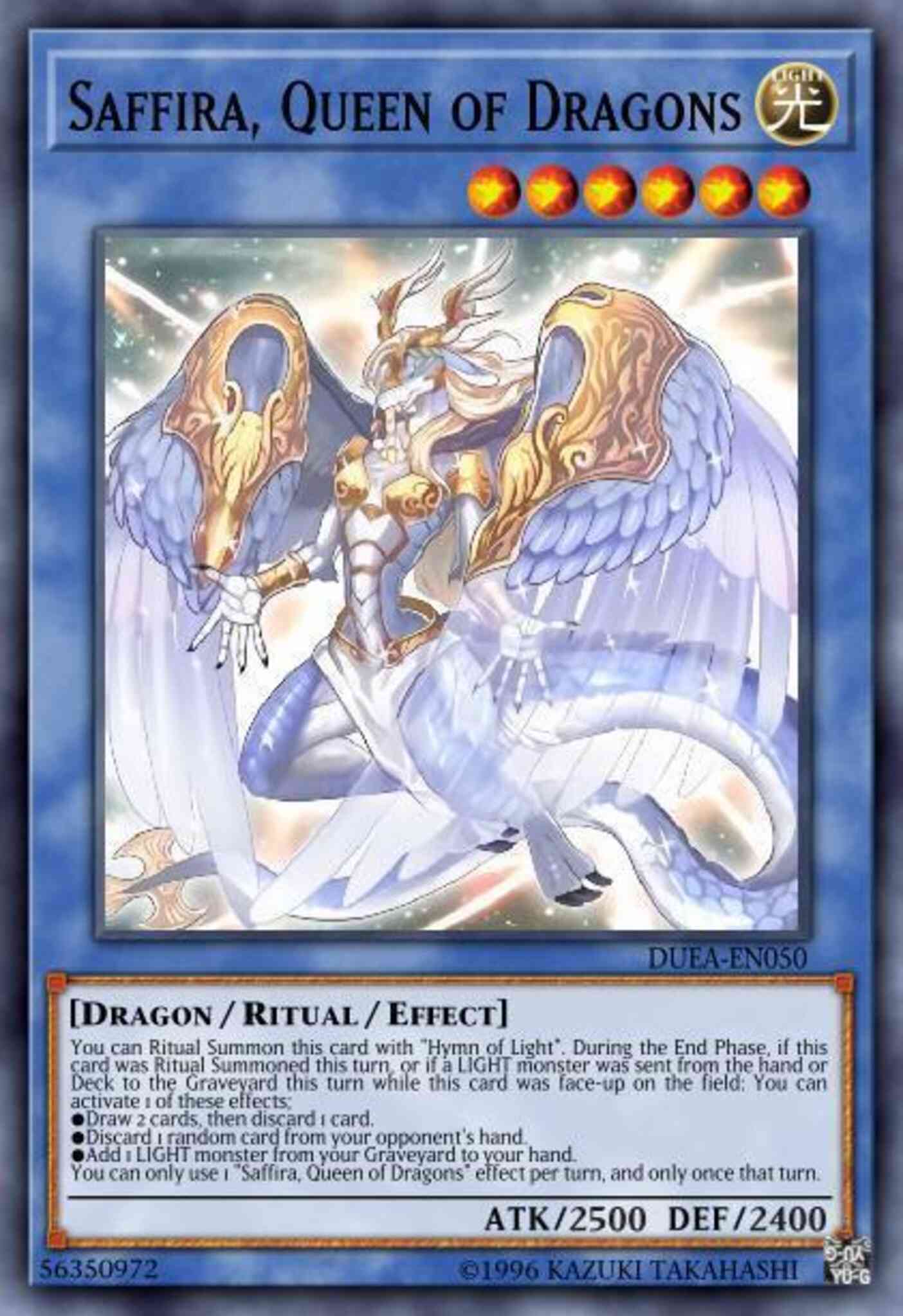 Saffira, Queen of Dragons - DUEA-EN050 - Ultimate Rare - 1st Edition