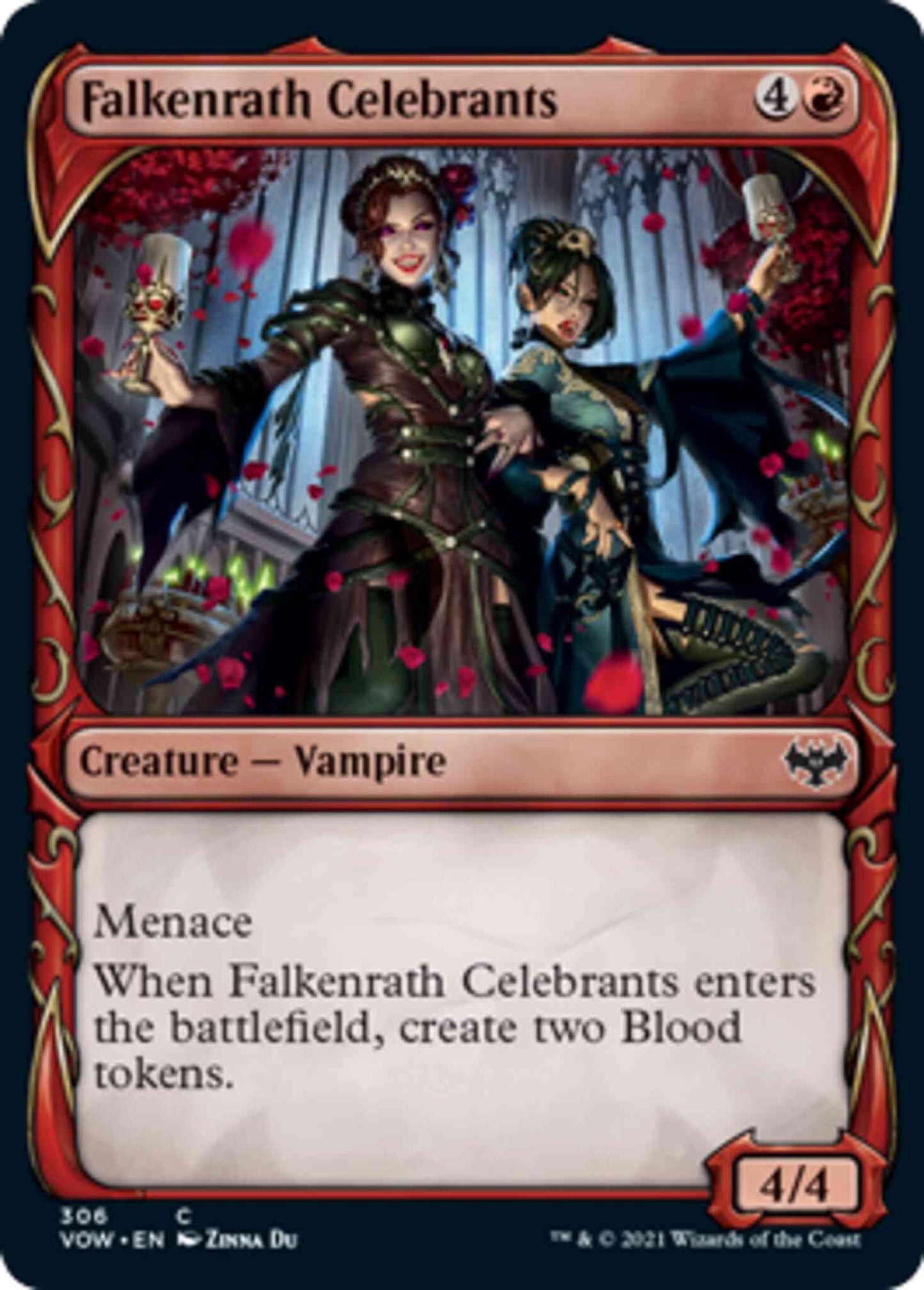 Falkenrath Celebrants [306] [Fang Frame Showcase] [Innistrad: Crimson Vow] [Non-Foil]