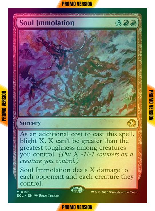 Soul Immolation [156p] [Promo Pack] [Lorwyn Eclipsed: Promos] [Foil]