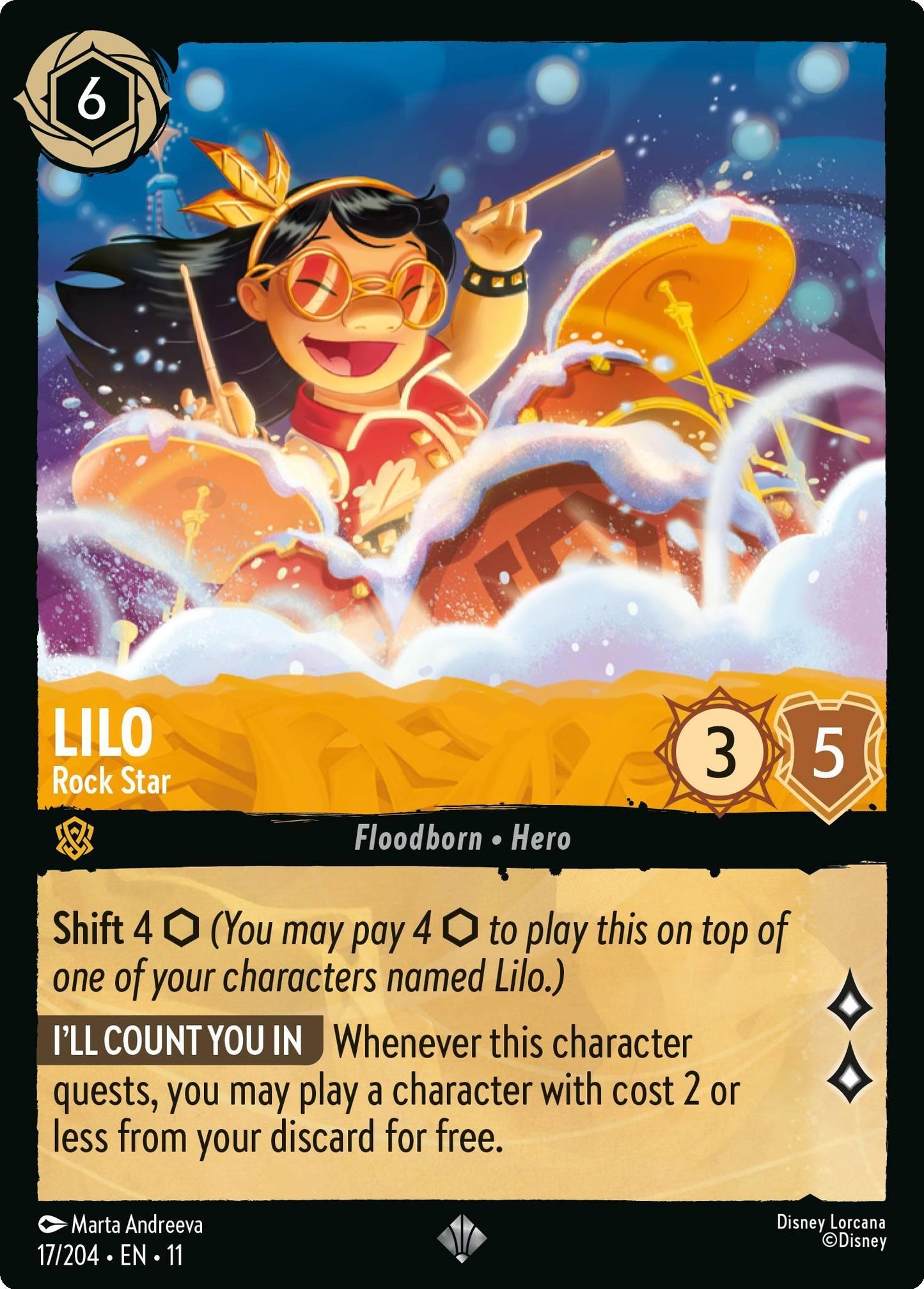 Lilo - Rock Star - 17/204 [Winterspell] [Non-Foil]
