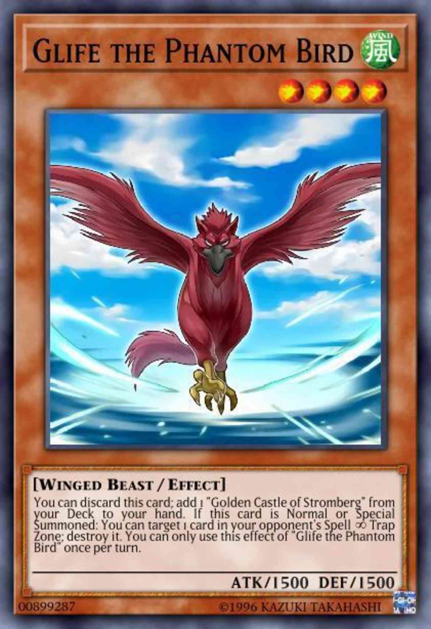 Glife the Phantom Bird - BLRR-EN008 - Secret Rare - 1st Edition