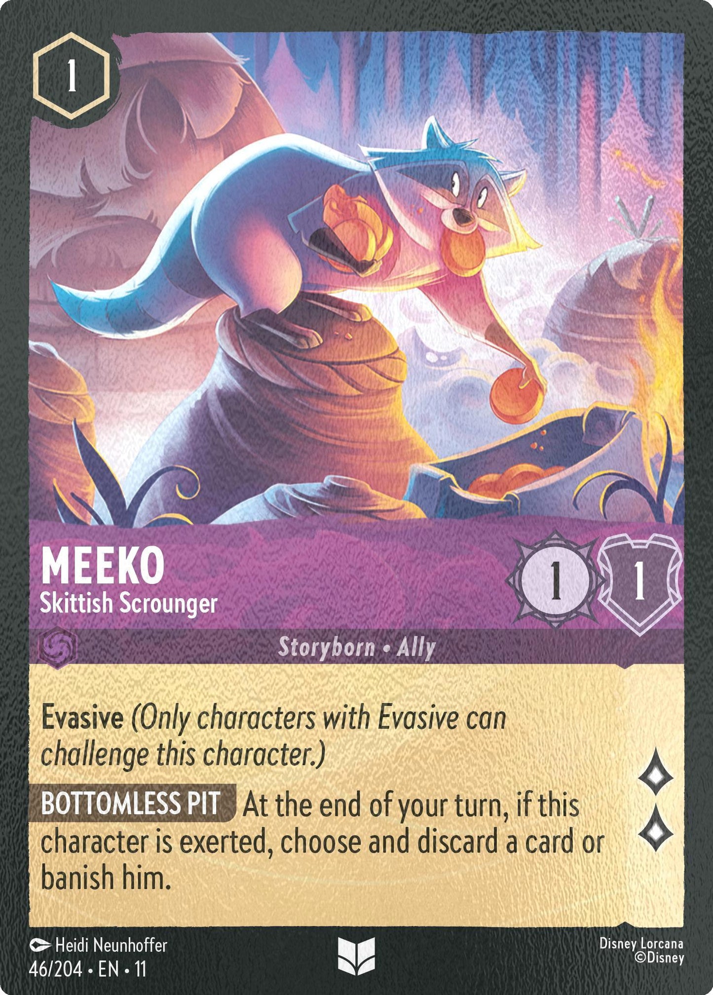 Meeko - Skittish Scrounger - 46/204 [Winterspell] [Cold Foil]