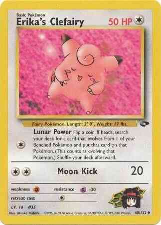 Erika's Clefairy - 40/132 - Uncommon - Unlimited [gym2U-40] [Non-Holo]