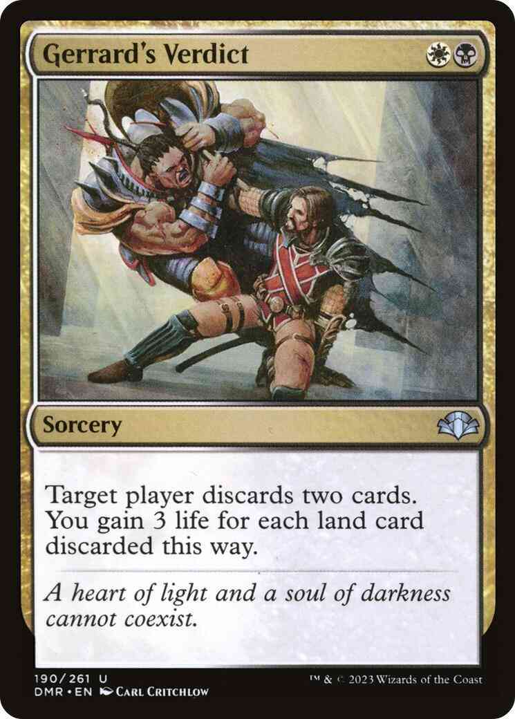 Gerrard's Verdict [190] [Dominaria Remastered] [Non-Foil]