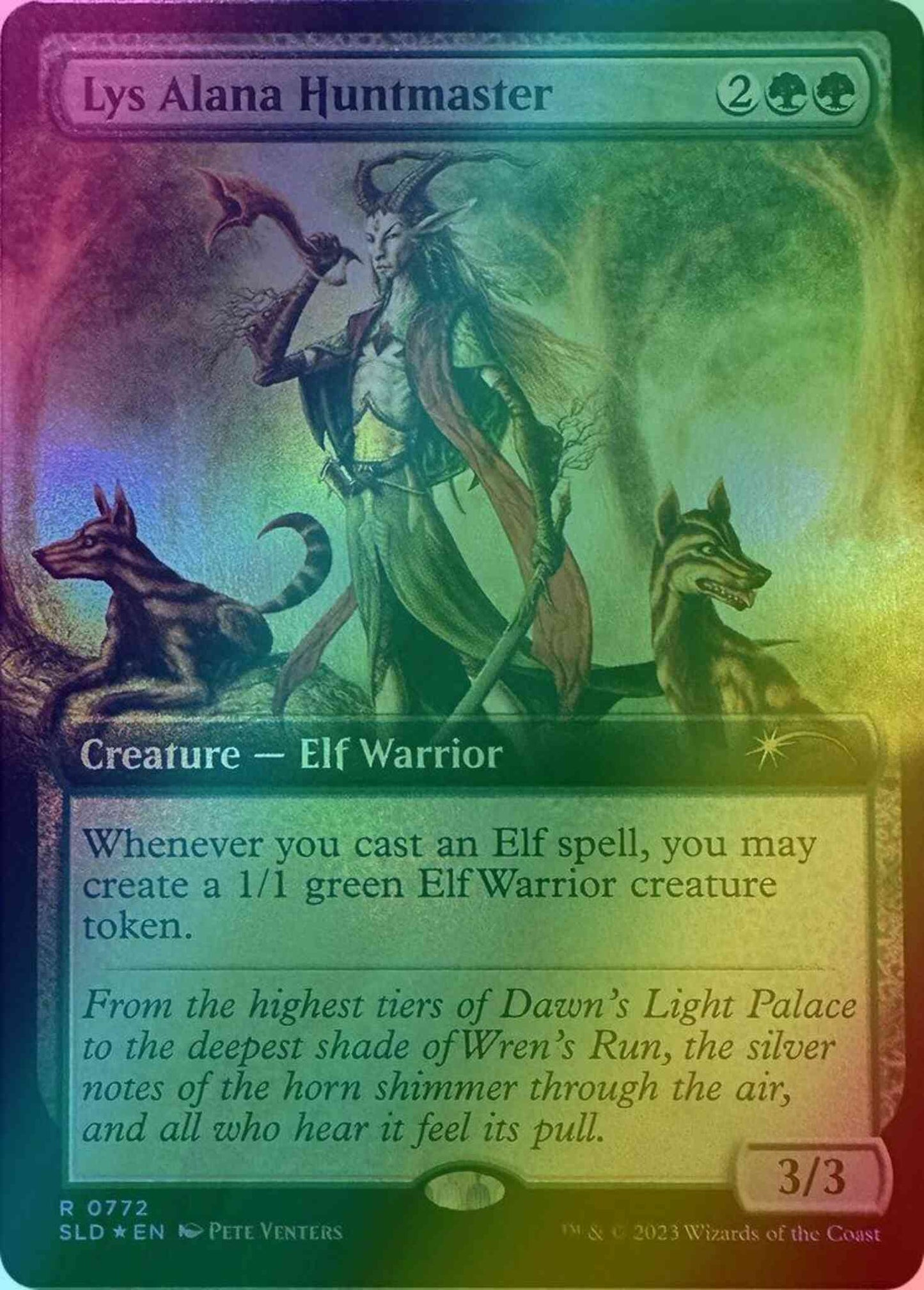 Lys Alana Huntmaster [0772] [Extended Art] [Pete Venters] [Secret Lair Drop] [Foil]