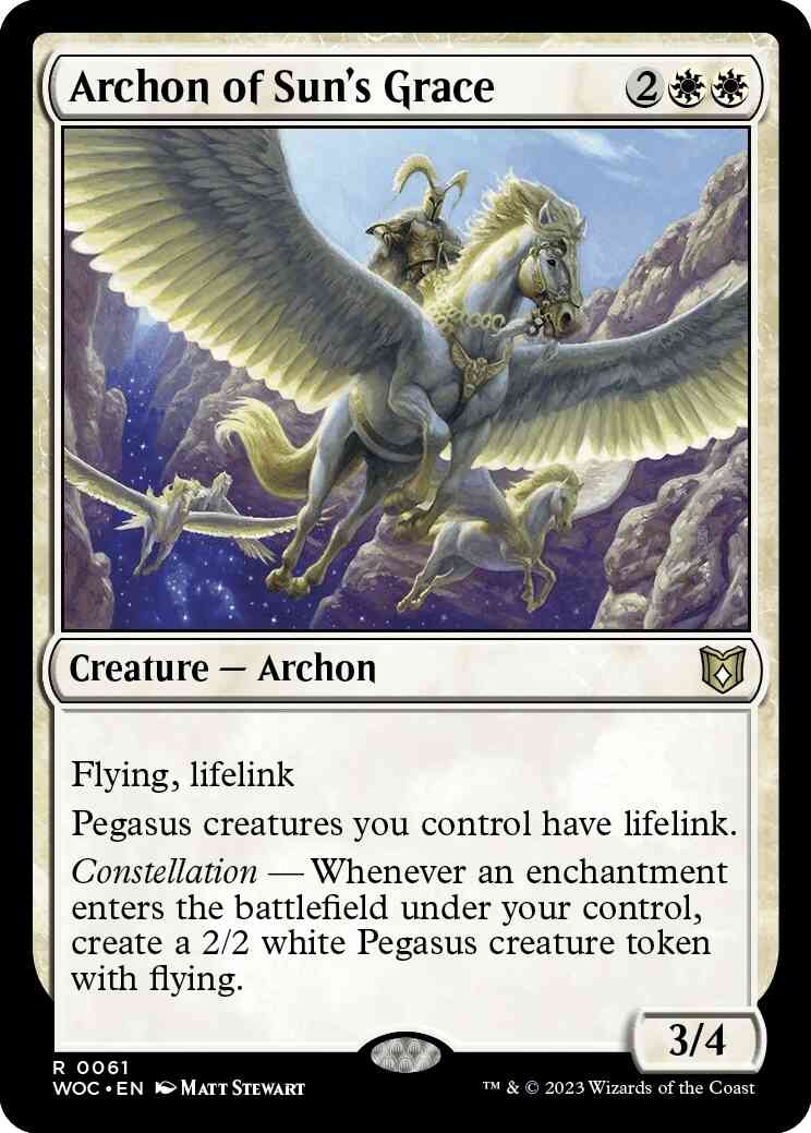 Archon of Sun's Grace [61] [Wilds of Eldraine: Commander] [Non-Foil]