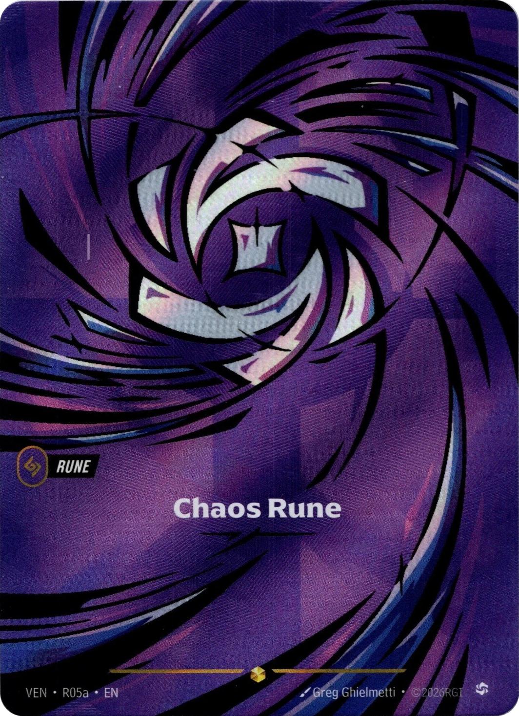 Chaos Rune (Alternate Art) - R05a [Vendetta] [Foil]