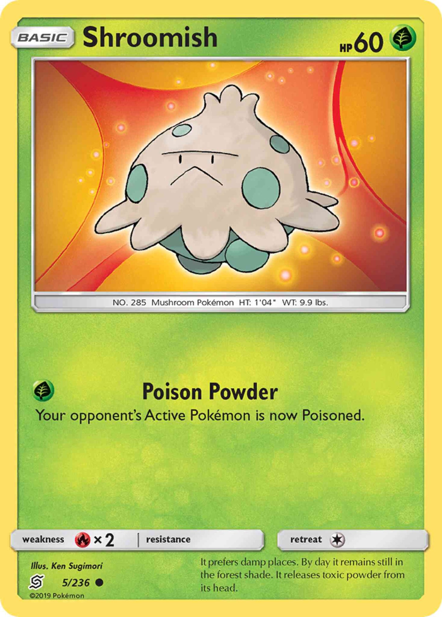 Shroomish - 5/236 - Common [sm11-5] [Reverse Holo]