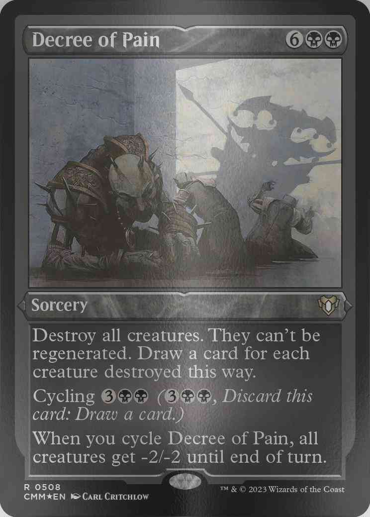 Decree of Pain [508] [Commander Masters] [Etched Foil]