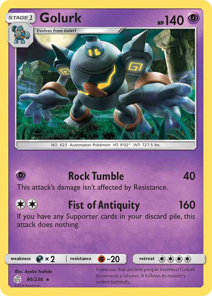Golurk - 90/236 - Rare [sm12-90] [Non-Holo]