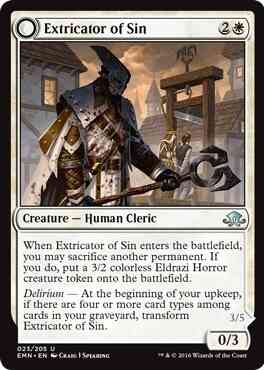 Extricator of Sin // Extricator of Flesh [23] [Eldritch Moon] [Foil]
