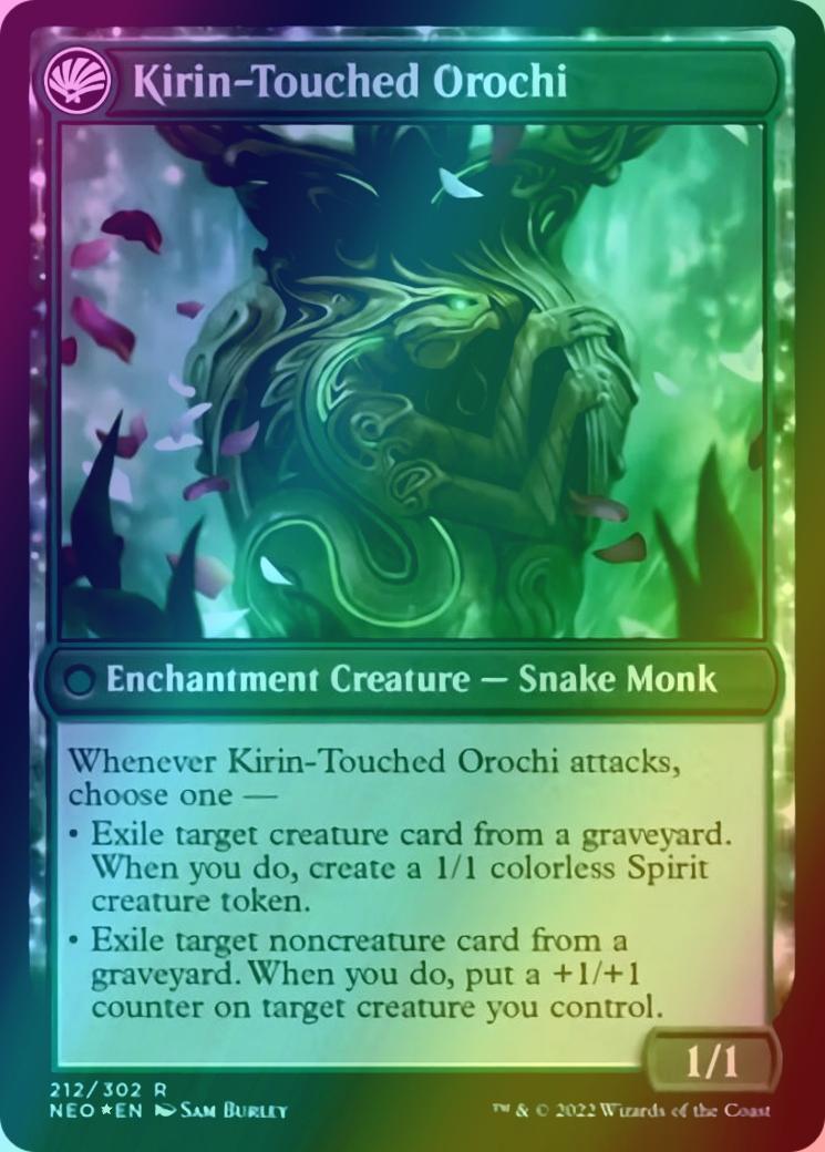 Teachings of the Kirin // Kirin-Touched Orochi [Prerelease] [212s] [Kamigawa: Neon Dynasty: Promos] [Foil]