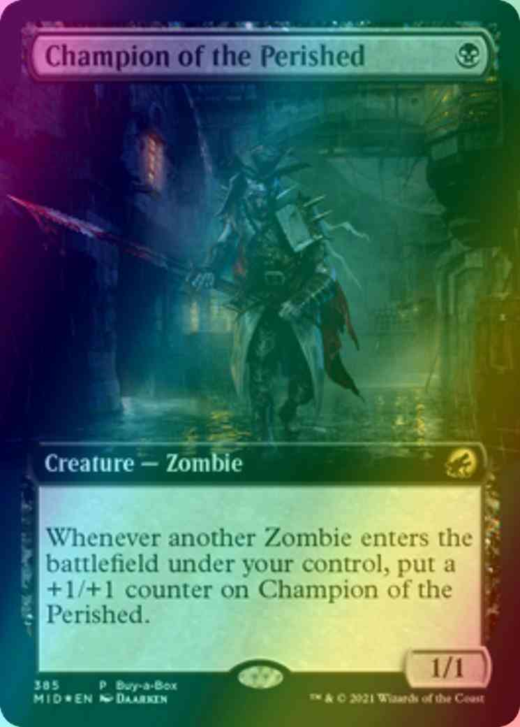 Champion of the Perished [Buy a Box] [Extended Art] [385] [Innistrad: Midnight Hunt] [Foil]