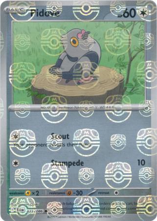 Pidove - Master Ball Pattern - 071/086 - Common [sv105b-071] [Reverse Holo]