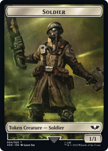 Soldier Token (04) // Vanguard Suppressor Token (10) [Universes Beyond: Warhammer 40,000: Tokens] [Non-Foil]