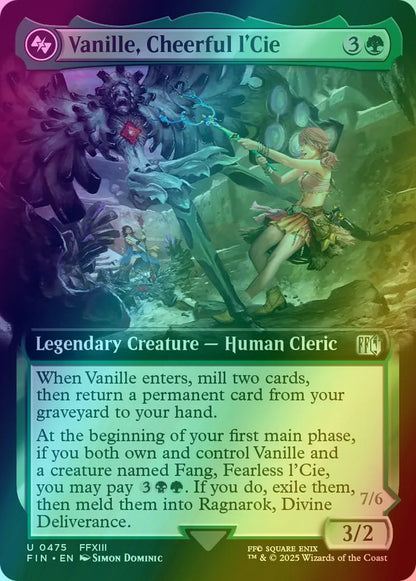Vanille, Cheerful l'Cie // Ragnarok, Divine Deliverance [475] [Extended  Art] [FINAL FANTASY] [Foil]  Face to Face Games
