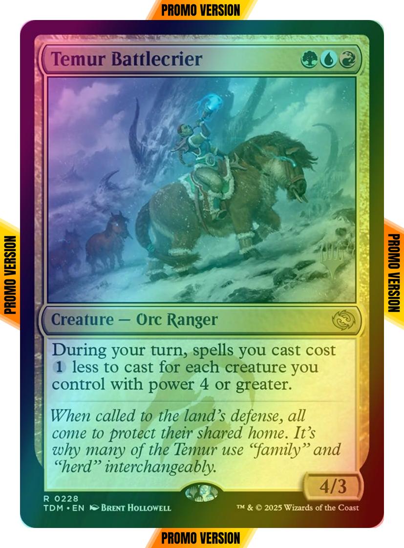 Temur Battlecrier [228p] [Promo Pack] [Tarkir: Dragonstorm: Promos] [Foil]