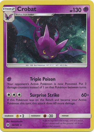 Crobat - Alternate Holo  - 56/149 - Rare Holo [sm1-56] [Holo]