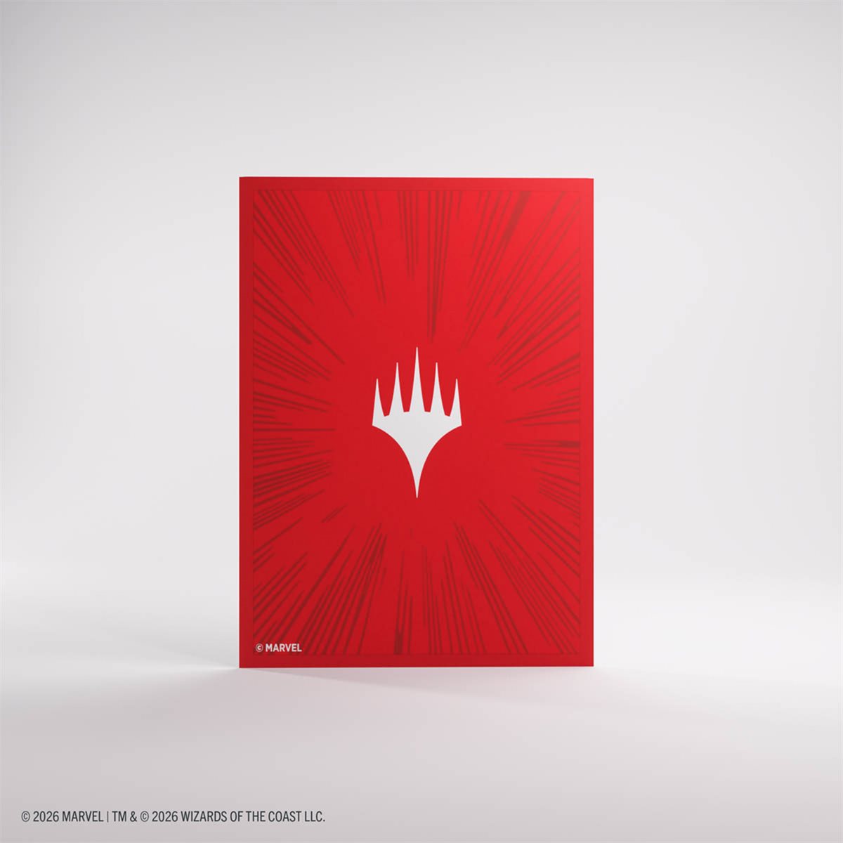 Gamegenic MTG Double Sleeve Pack Premium Art Sleeves - Standard Size - 105ct - Marvel Super Heroes - Comic Burst Red