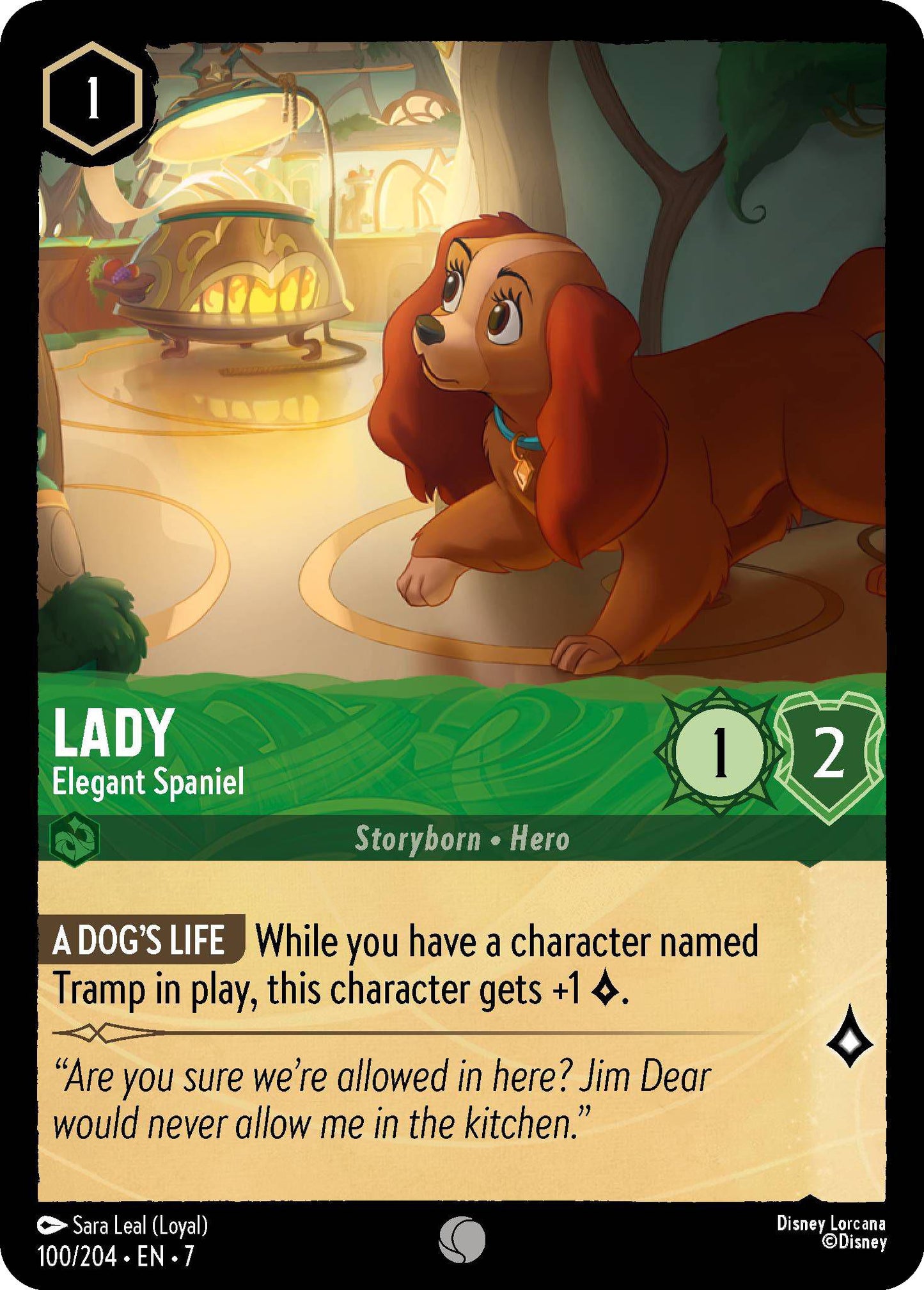 Lady - Elegant Spaniel - 100/204 [Archazia's Island] [Non-Foil]
