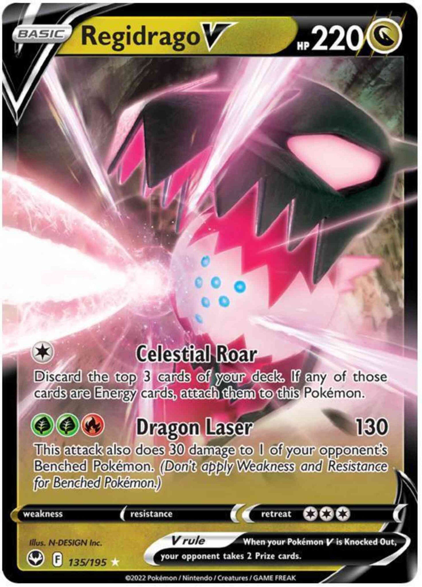 Regidrago V - 135/195 - Rare Holo V [swsh12-135] [Ultra]