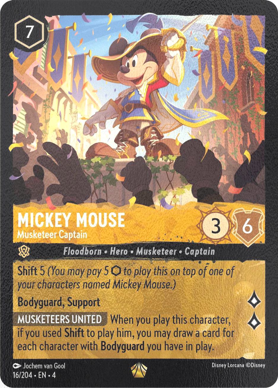 Mickey Mouse - Musketeer Captain - 16/204 [Ursula's Return] [Cold Foil]