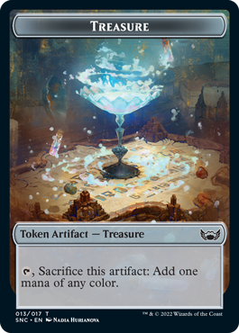 Fish Token (04) // Treasure Token (13) [Streets of New Capenna: Tokens] [Non-Foil]