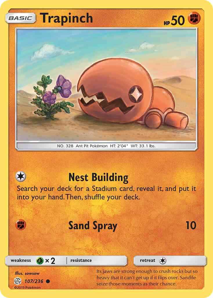 Trapinch - 107/236 - Common [sm12-107] [Reverse Holo]