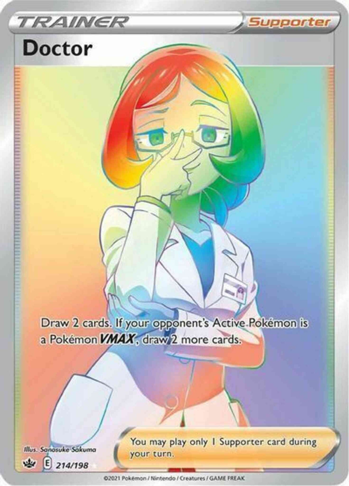 Doctor - 214/198 - Rare Rainbow [swsh6-214] [Secret]