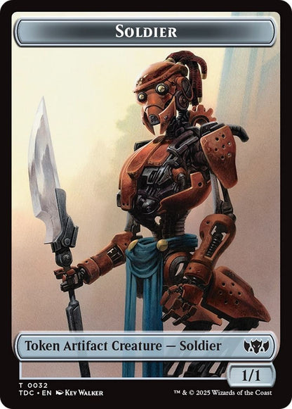 Copy Token (01) // Soldier Token (32) [TDM/TDC Set Symbol] [Tarkir: Dragonstorm: Commander: Tokens] [Non-Foil]