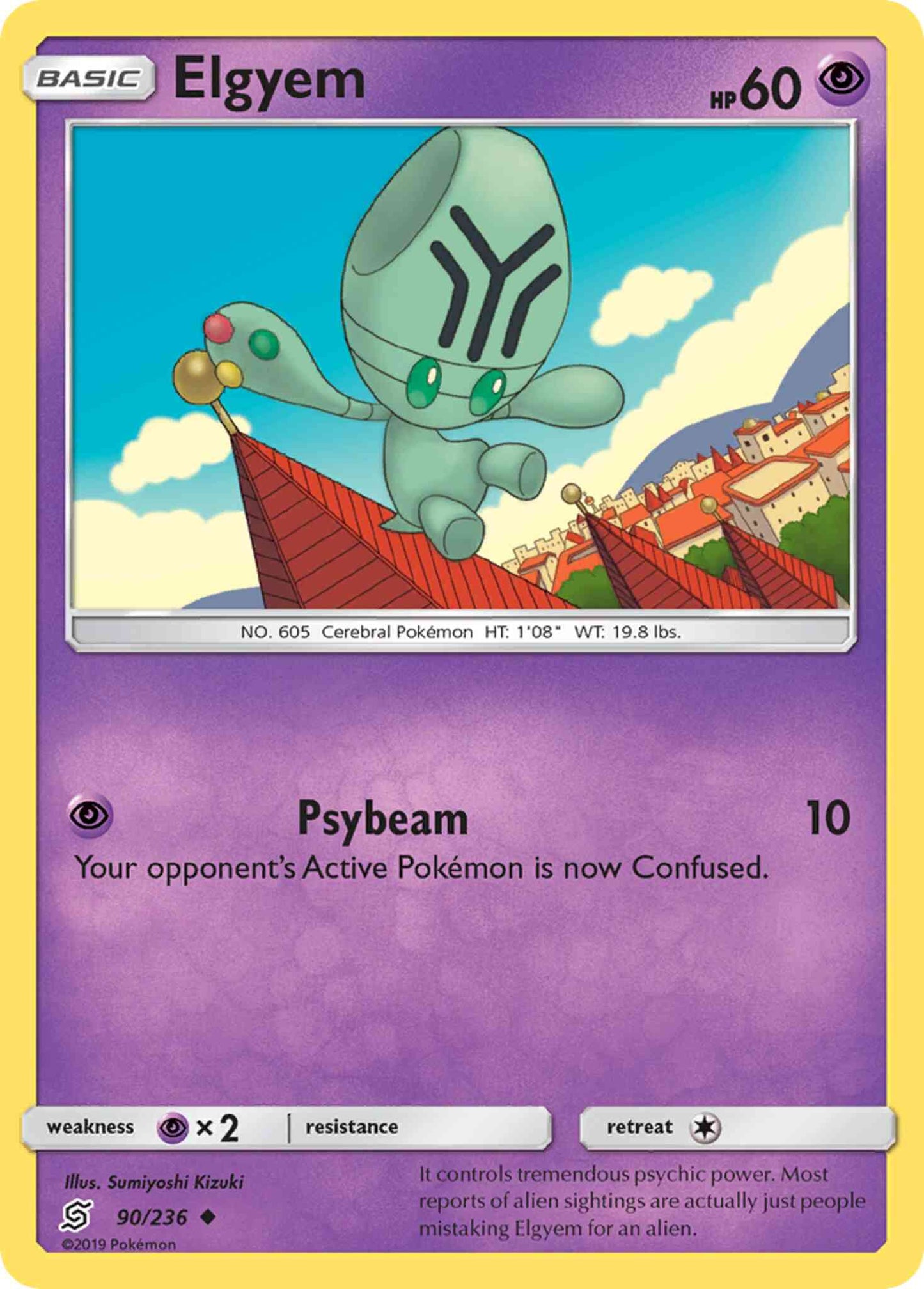 Elgyem - 90/236 - Uncommon [sm11-90] [Reverse Holo]