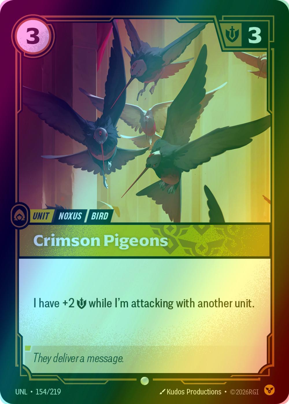 Crimson Pigeons - 154/219 [Unleashed] [Foil]