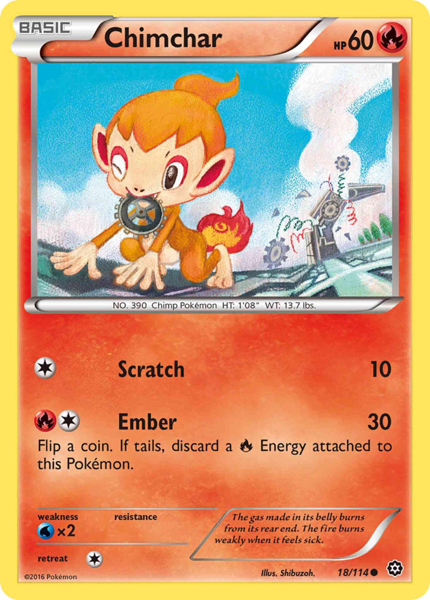 Chimchar - 18/114 - Common [xy11-18] [Non-Holo]