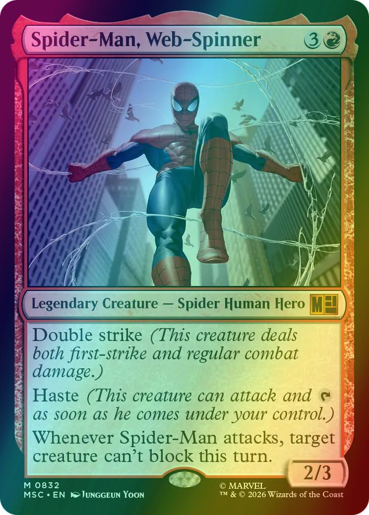 Spider-Man, Web-Spinner [832] [Welcome Deck] [Marvel Super Heroes: Commander] [Foil]
