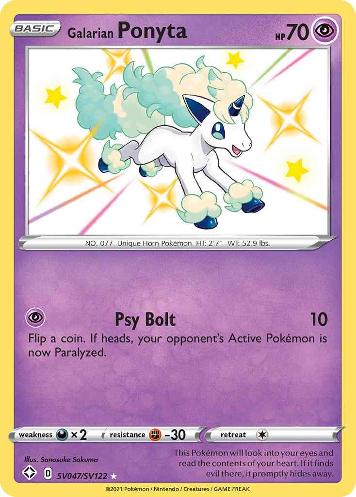 Galarian Ponyta - SV047/SV122 - Rare Shiny [swsh45sv-SV047] [Holo]