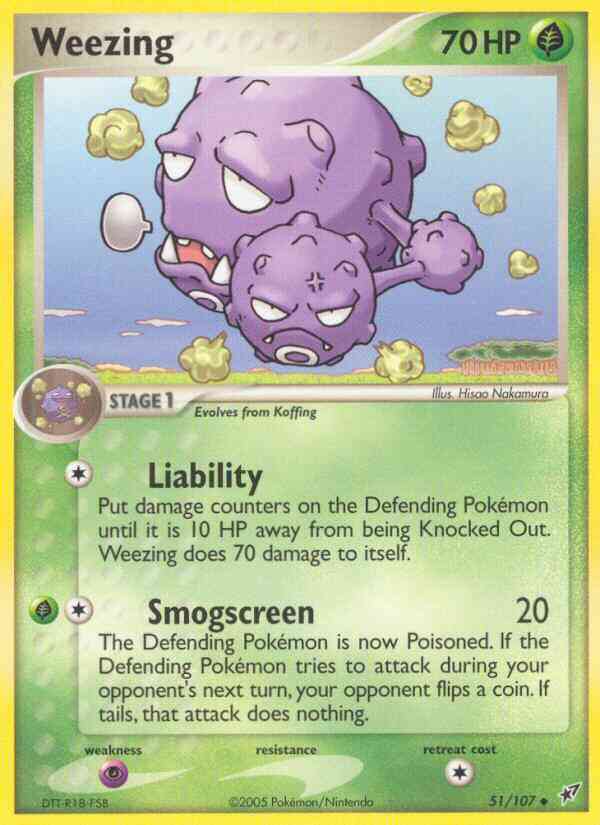 Weezing - 51/107 - Uncommon [ex8-51] [Reverse Holo]