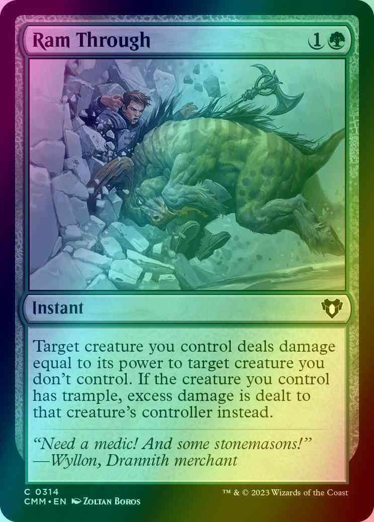 Ram Through [314] [Commander Masters] [Foil]
