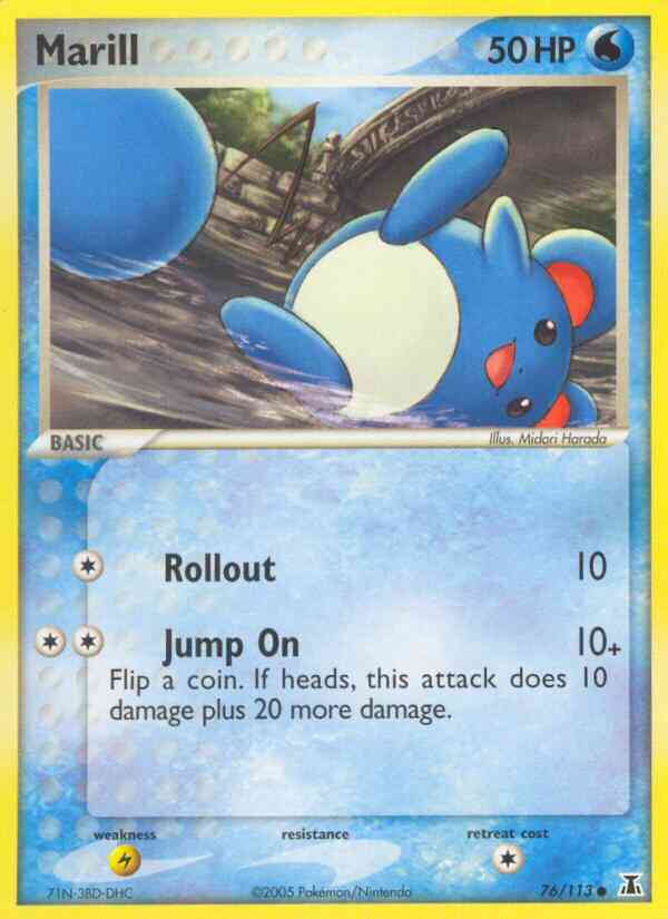 Marill - 76/113 - Common [ex11-76] [Reverse Holo]