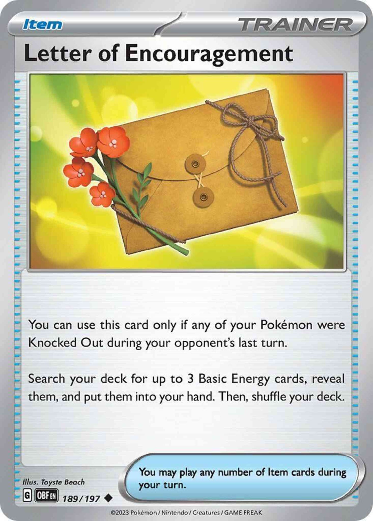 Letter of Encouragement - 189/197 - Uncommon [sv03-189] [Non-Holo]